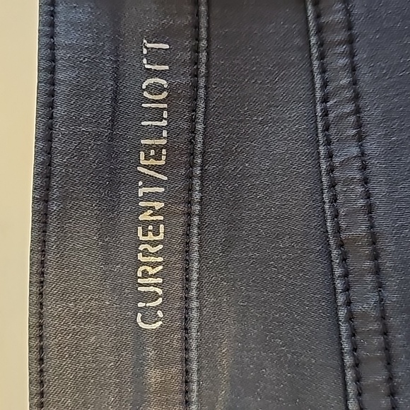 CURRENT / ELLIOTT Skinny Soho Jeans Wax Navy Blue Pants Black Zipper Ankles 26 - Picture 7 of 8